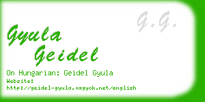 gyula geidel business card